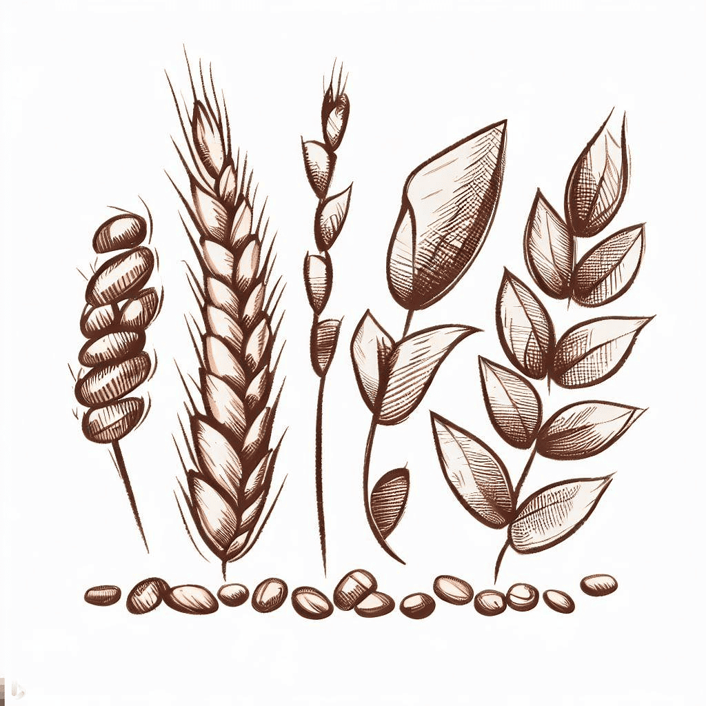 five grains in sketching art